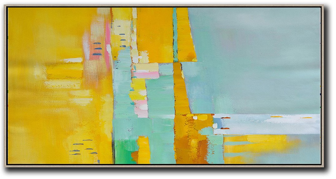 Horizontal Palette Knife Contemporary Art - Fine Art Canvas Huge